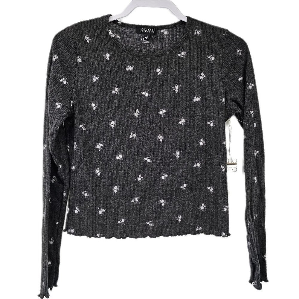 Lalaland Charcoal Cropped Sweater